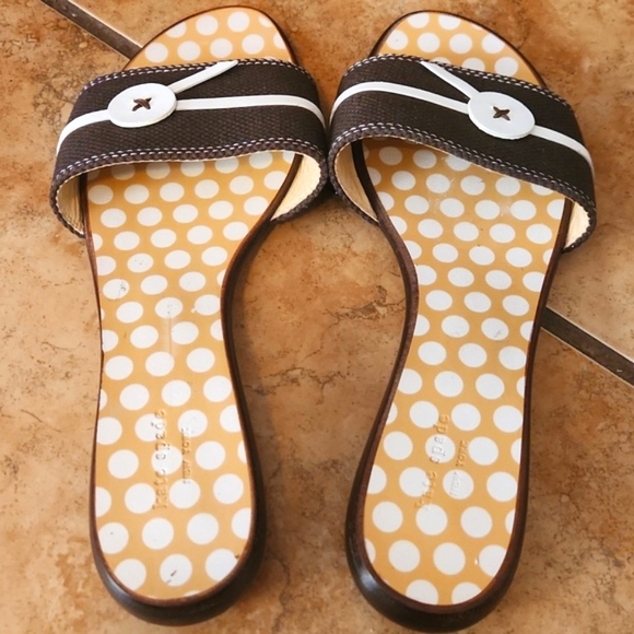 Kate Spade Toby Brown Button Women's Sandals - Picture 4 of 6